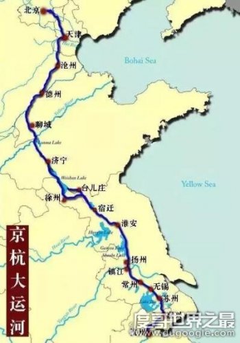 京杭大運河始建于哪個朝代，春秋時期公元前486年(全長1797公里)