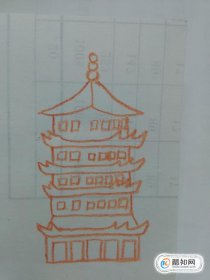 黃鶴樓怎么畫簡單，黃鶴樓兒童畫畫作品